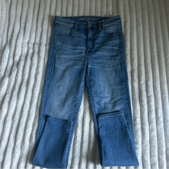 American Eagle Outfitters Women's US8 Super Stretch Blue Denim Jeans - Picture 1 of 11